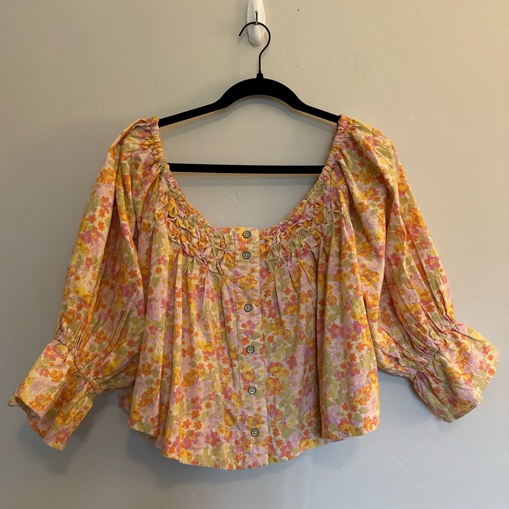 Free People James Smocked Top - Picture 3 of 7